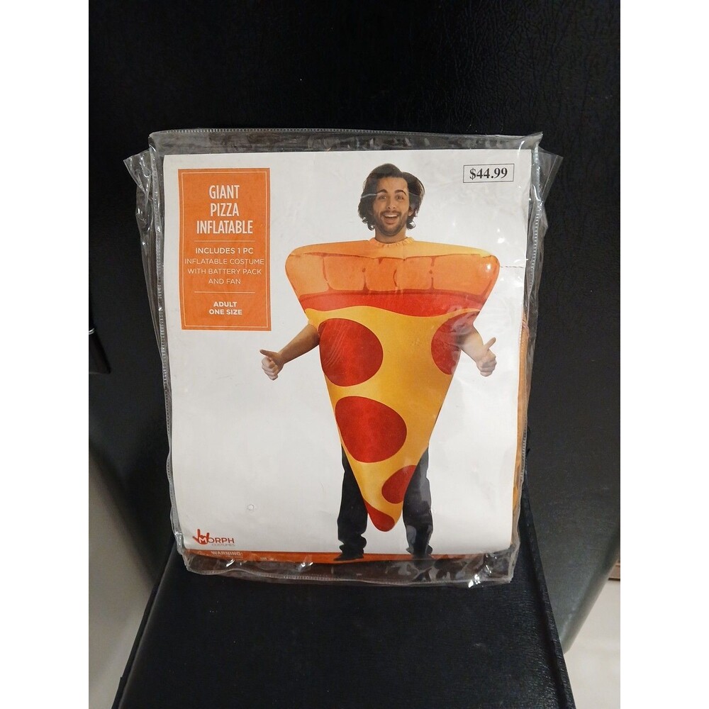 Adult GIANT PIZZA INFLATABLE Halloween Costume One Size